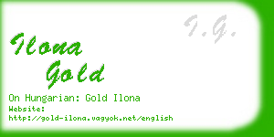 ilona gold business card